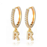 Brinco Argola Zirconia Letras Sua Boutique