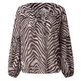 Camisa Elegante Animal Print Sua Boutique