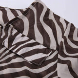 Camisa Elegante Animal Print Sua Boutique