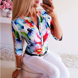 Camisa Flowers Woman Sua Boutique