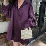 Camisa Oversize Cetim Sua Boutique