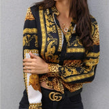 Camisa Seda Animal Print  Versace Sua Boutique