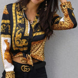 Camisa Seda Animal Print  Versace Sua Boutique