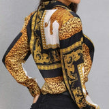 Camisa Seda Animal Print  Versace Sua Boutique