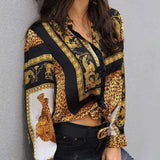 Camisa Seda Animal Print  Versace Sua Boutique