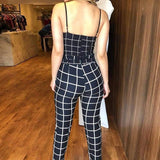 Conjunto Calça e Cropped Mariah Xadrez Sua Boutique