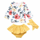 Conjunto Infantil Floral Headband Sua Boutique