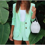 Conjunto Shorts e Blazer Menta Sua Boutique