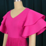 Vestido Franjas Pink Plus Sua Boutique