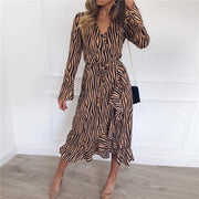 Vestido Midi Animal Print Ísis Sua Boutique